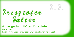 krisztofer halter business card